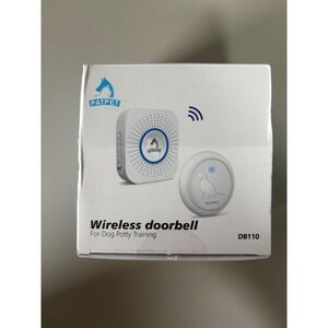 Patpet DB110 Wireless Doorbell for Dog Potty Training Waterproof IP65‎ White NEW